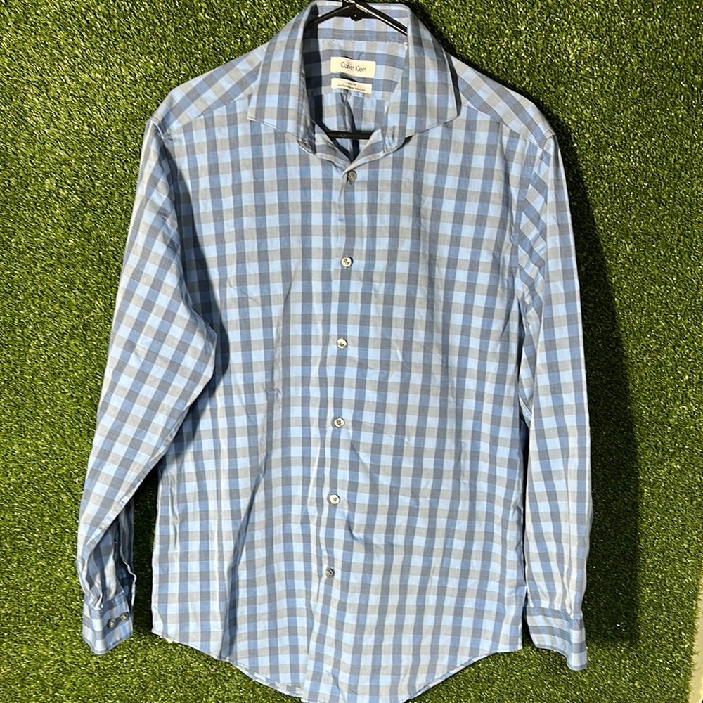 Calvin Klein Blue Gingham Casual Shirt